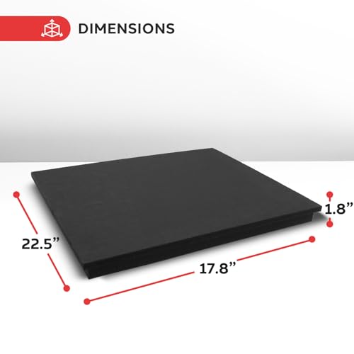Pyle Pro Audio PA Speaker Platform Pad de 22.5’’ x 17.8’’, base de aislamiento acústico, espuma de alta densidad, reduce vibración y resonancia, ideal para monitores de estudio y subwoofers miniatura 7