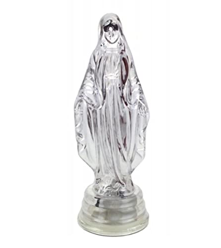 Figura LED Maria transparente brillante lámpara votiva vela cementerio vela