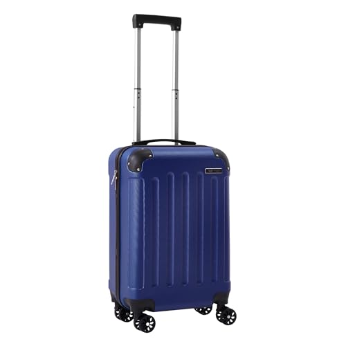 Mala de Bordo ABS Falcon Line SF24 (Azul) | Bagagem de Mão Dimensões Padrão ANAC até 10kg, 4 Rodinhas 360°, Cadeado com Senha | Mala de viagem 10 kg, Divisória Interna com Zíper e Elástico de Fixação