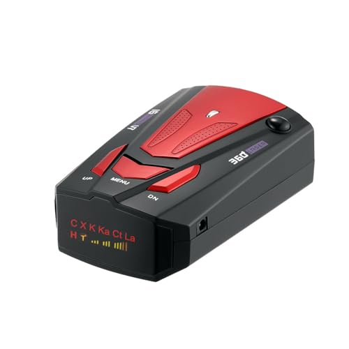 Radar Detectors for Cars: Dectector Driving Aids for Long Range Detection 360 Degree,Built-in GPS,16 Band Voice Alert,1080P HD Auto Focus Webcam with Microphone for City Road/Highway(Red)