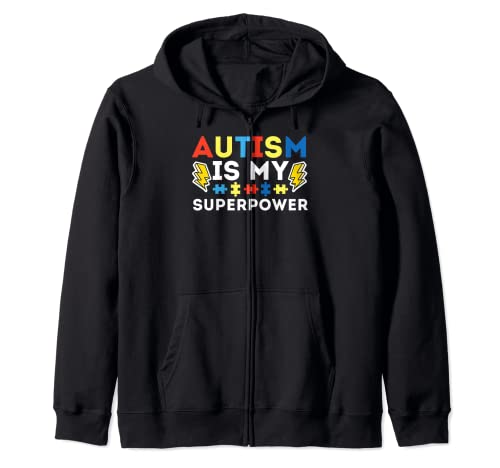 Autism Awareness Month Autism Is My Superpower Puzzle pieza Sudadera con Capucha
