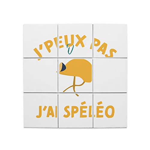 Carreaux céramique spéléologie 45x45 cm décoration murale passionné de grotte
