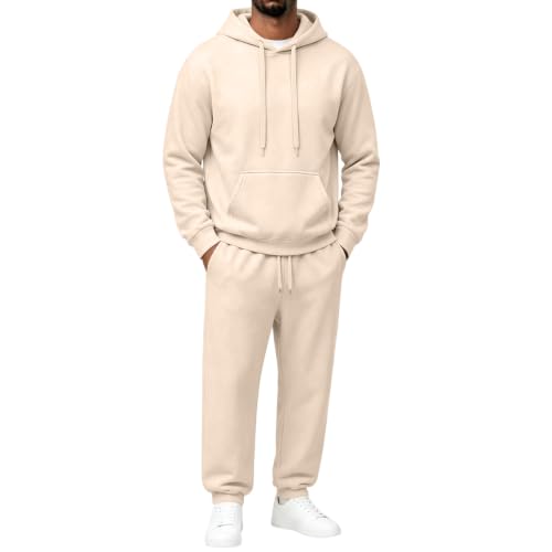 Shiketong - Shiketong Mens Sweat Suits 2 Piece Set - Fleece Long Sleeve Hoodie and Joggers Matching Set for Winter - Best Deal on Amazon