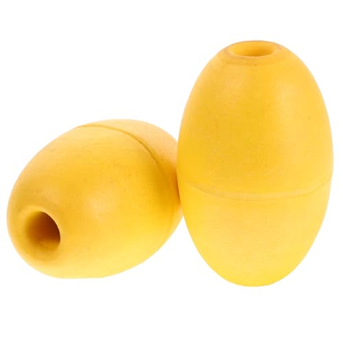 LIOOBO 2pcs Oval Water Float Buoy Set for Kayak and Boat PVC Floating Dock Marine Rope Buoys for Fishing and Swimming