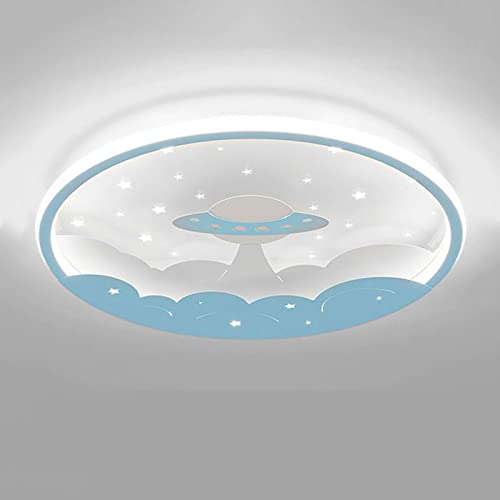 Plafonnier LED design créatif vaisseau spatial ultra-mince blanc
