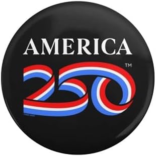 CafePress America250: White Vertical Logo 2.25 Button 2.25" Round Pinback Button
