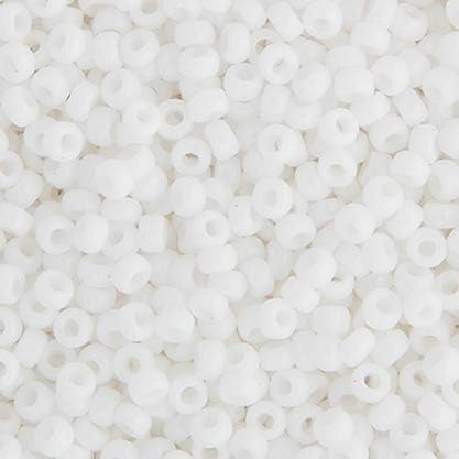 Miyuki Seed Bead 6/0 APX.22g - Chalk White Opaque Japanese Glass Seed Beads