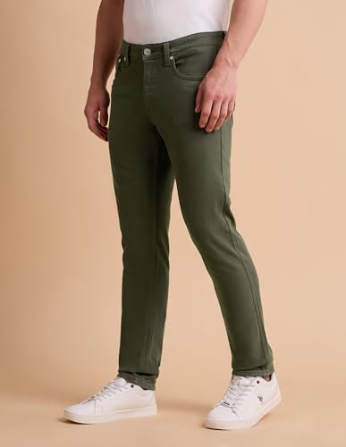 Image of U.S. Polo ASSN. Denim Jeans for Men - Slim Tapered Fit, Mens Jeans for Office & Regular Wear