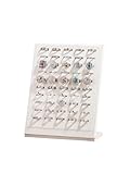 Justsoso 50 Slots Rings Display Stand, Ring Organizer Holder Stand for Selling, Ring Jewelry Pad Showcase Storage Tray for Home or Shop Sell Show (Beige 1PC)