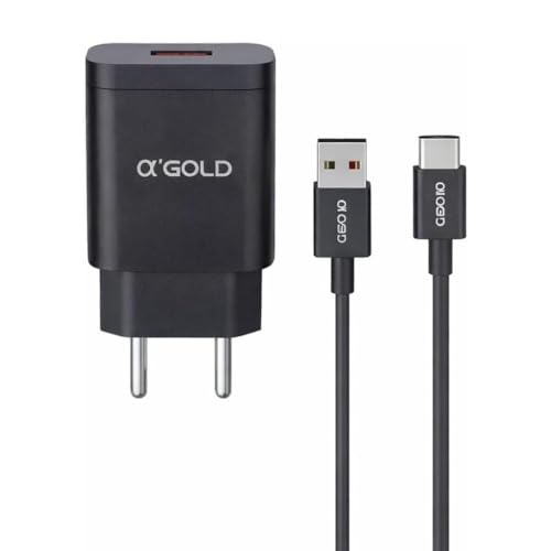 Carregador Turbo A’GOLD CA27-3 Tipo-C 30W 6.1A – Carregamento Rápido, USB + Cabo Tipo-C, Bivolt, Proteção Inteligente