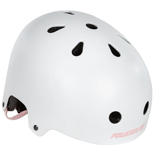 Powerslide Ewachsene Helm Urban White/Pink, für Inline, Skateboard, Fahrrad, Scooter