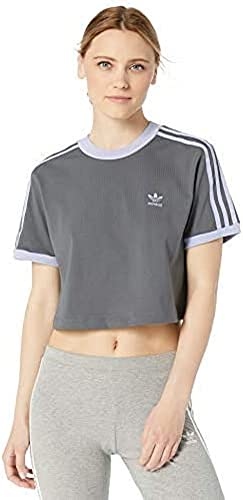 adidas Originals Women's Cropped Tee T-Shirt, Grey, Medium