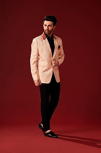 Elina fashion Men's Embroidered Meenakari Suit Jacket Blazer for Party Dinner Promp2
