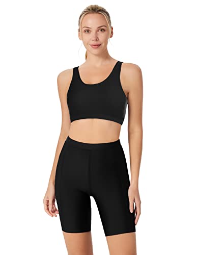 Image of JACK SMITH Women's 3 Piece Long Sleeve Rash Guard Swimsuits Zip Front Bathing Suit Tankini Swimsuits UPF 50