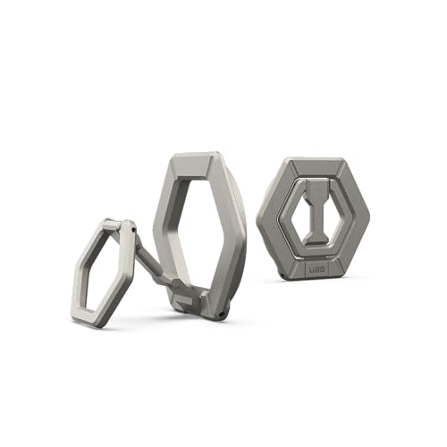 Image of URBAN ARMOR GEAR UAG Magnetic Phone Ring Stand Compatible with MagSafe Magnet, Removable Metal Finger Ring Grip & 360 Rotation Adjustable Kickstand for iPhone 17, Galaxy S26, Titanium