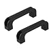 Produktbild 2 PCS Schrank Schublade D Form Kunststoff Pull Griff Knauf Schwarz 120 mm 11,9 cm