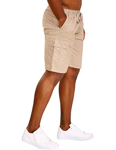 Coofandy Men's Cargo Shorts Elastic Waist Relaxed Fit Cotton Casual Outdoor Lightweight Work Shorts With Multi Pockets #TOP1