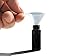 iSnuff Small Glass Bottle with Snuff Spoon Strong Vial Pocket W Mini Funnel - Sniffer Bullet Glass Vial (Black)
