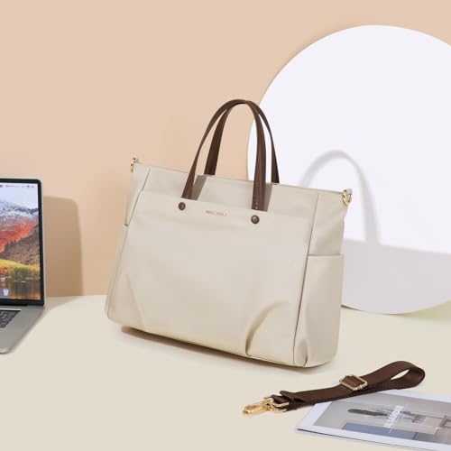 Bolsa para laptop de 38 cm, bolsa de ombro para computador grande, bolsa de trabalho para mulheres,