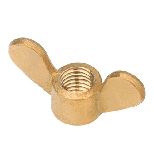 Rimmean Écrou Papillon en Laiton, 1 à 10 pièces, écrou Papillon en cuivre, M3, M4, M5, M6, M10, M12, M14, écrou à Oreilles serré à la Main(M5-10Pcs)