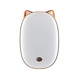 5200 mAh wiederaufladbarer Handwärmer USB Electric ChargiHand Heater 3 Levels Control Pocket Handwärmer, tragbarer doppelseitiger Handwärmer for Männer und Frauen (Color : White)