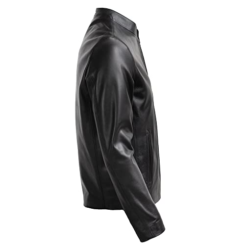 Emilio Bautista - Men's Genuine Leather Jacket (Danilo), 100% Lambskin Leather Outerwear Jacket - Xxl #TOP1