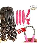 20 Hair Rollers Curlers Night Sleep Foam Hair Curler Rollers Flexible Soft Pillow DIY Sponge Styling Tools with Free Facial Hair Remover