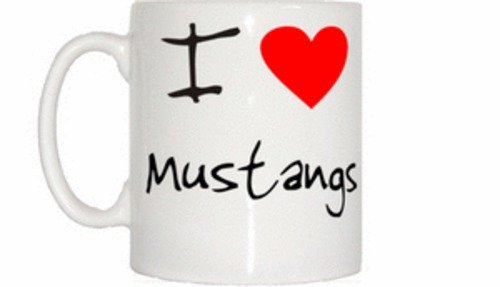 I Love Heart Mustangs Mug