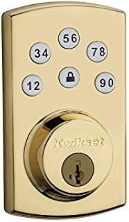 Kwikset 907 Powerbolt 2.0 Electronic Deadbolt featuring SmartKey in Polished Brass