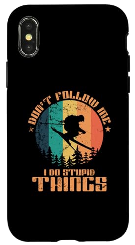 Don't Follow Me I Do Stupid Things �X�L�[ �X�}�z�P�[�X iPhone X/XS �p