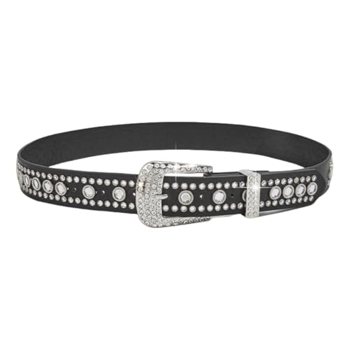 Men Women Rhinestone Belt Stylish Shiny Crystal Western Belts Bling Crystal Diamond Studded Waistband For Dress Jeans