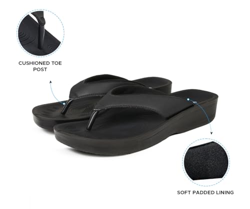 Image of AEROTHOTIC Original Orthotic Comfort Thong Style Flip Flops Sandals for Women with Arch Support for Comfortable Walk