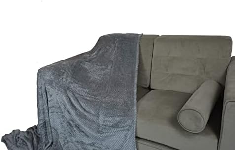 Waffle Honeycomb Blanket / Throw (King 200 x 240, Silver)