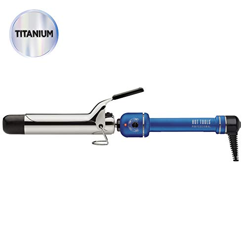 Hot Tools Professional Radiant Blue Titanium Curling Iron/Wand, 1 Inch