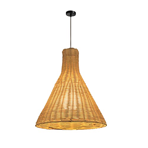 Chandelier, Woven Rattan Pendant Light Handmade Rattan Rattan Hanging Lamp Southeast Asian Pastoral Style Bed and Breakfast Bird’s Nest Lantern Chandelier