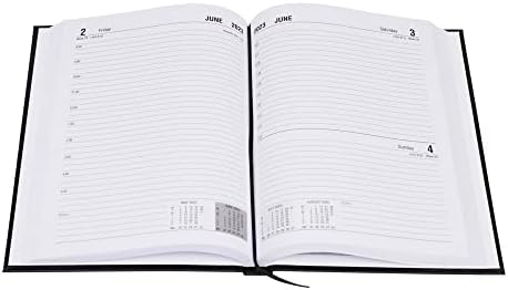 Invero 2023 Page A Day A5 Hardback Diary - Jan 2023 to Dec 2023 Planner Organizer Calendar with Hour Intervals & Worldwide Travel, Metric Information for Home, Teachers, Students or Parents