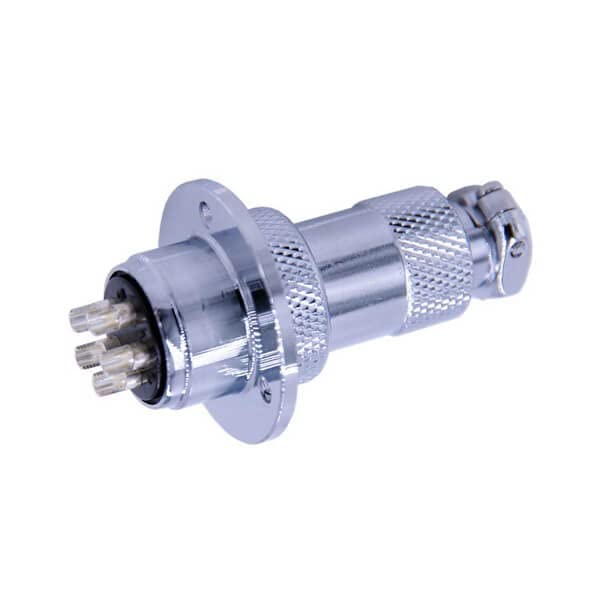 Conector de brida circular GX20 de 5 pines con enchufe recto macho a hembra robusto 3