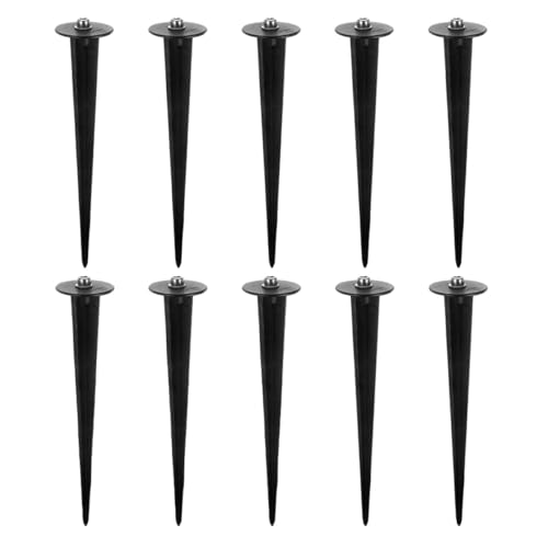 MAGICLULU 10 Piezas Estacas de Aluminio para Lámparas Solares de Jardín y Césped, Estacas de Luz Solar Resistentes para Iluminación Exterior, Accesorio para Farolas, Instalación Sencilla