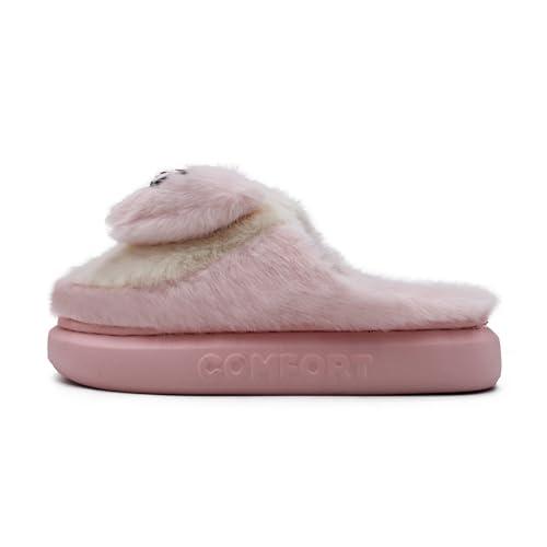 Image of VRITRAZ Women's Comfort Slip On Closed Toe Warm Winter House Clog Indoor Slipper with Cute Print and Degins
