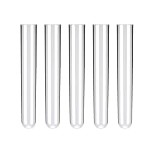 500PCS 5ml Test Tubes,1275mm Clear Plastic Test Tube for Lab Scientific Experiments, Liquid Storage, No Caps, Polystyrene