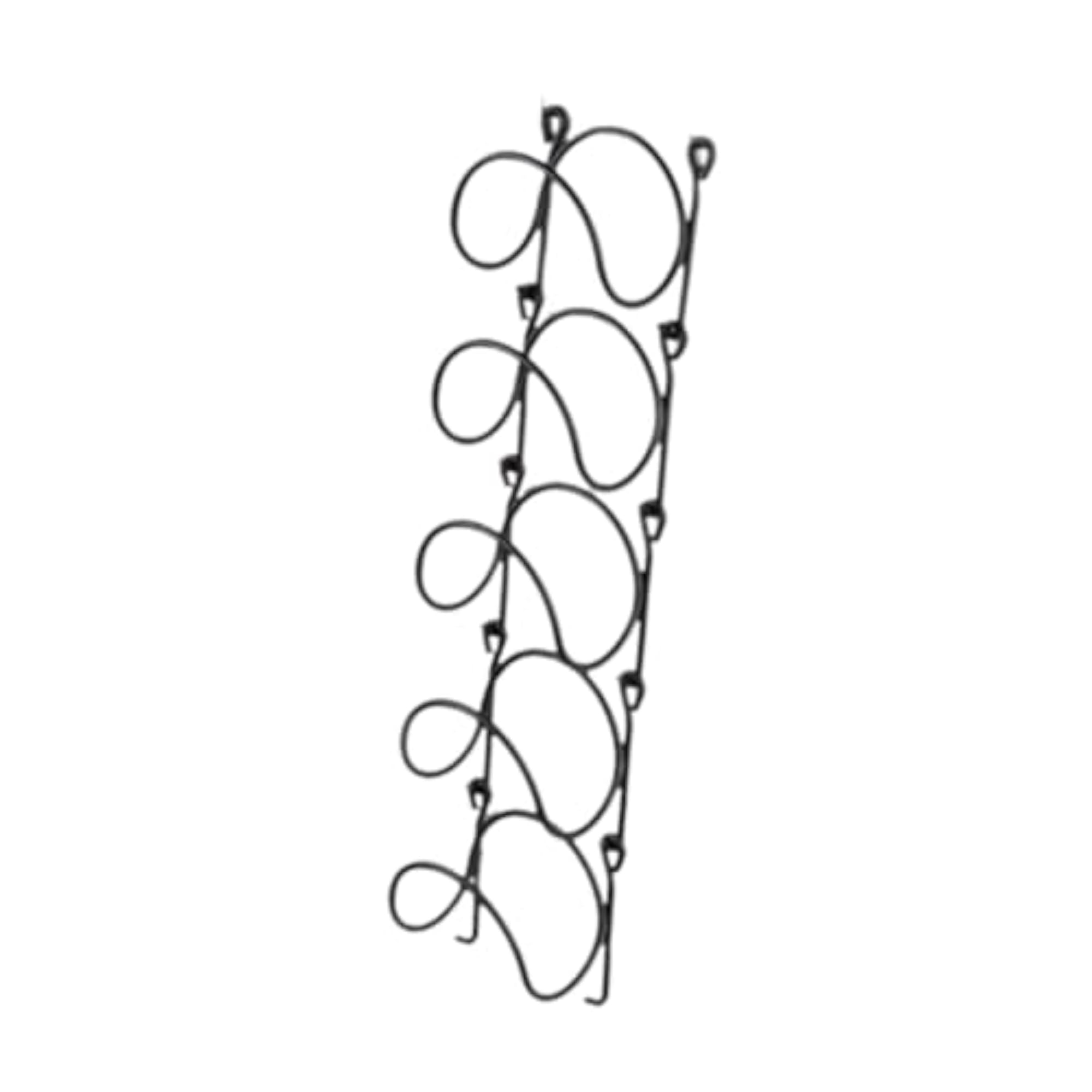 Wall Mounted Metal Wine Rack for 5 Bottles, Hanging Storage