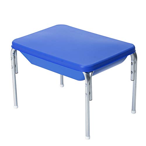Children's Factory, 1132, 18"H Sensory Table And Lid Set, Blue, Preschool And Homeschool Toddler Sand And Water Activity, Kids Outdoor Play Equipment #TOP3