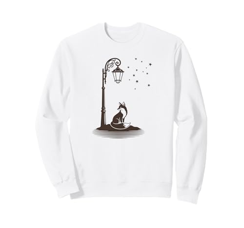 Cute Wild Red Fox Wildlife Street Lamp Stars �g���[�i�[