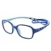 Kids Glasses Frame Unbreakable Smart Looks Cute Blue Eyewear Frame with Clear Square Lens for Boys Girls(Age 2-5)