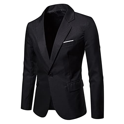 Men's Lightweight 1 Button Sport Coat Casual Solid Slim Fit Suit Jacket Notch Lapel Business Party Blazer2