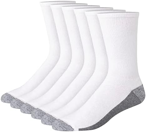 Hanes Men's Max Crew Socks 6 Pack