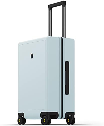 LEVEL8 Suitcase Hand Luggage Suitcases Lightweight 100% PC Trolley Case Micro-Diamond Textured Design, Carry on Luggage with 8 Spinner Wheels,TSA Approved Hard Shell Suitcase (66cm, 65L,Black )