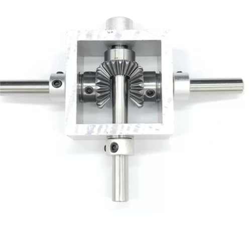 Angle Steering 1pcs 1:1 Transmission Right Angle Bevel Gear Gearbox One in Two Out 90 Degree Steering Commutator Forward Reverse Gearbox Driving Change(8MM)