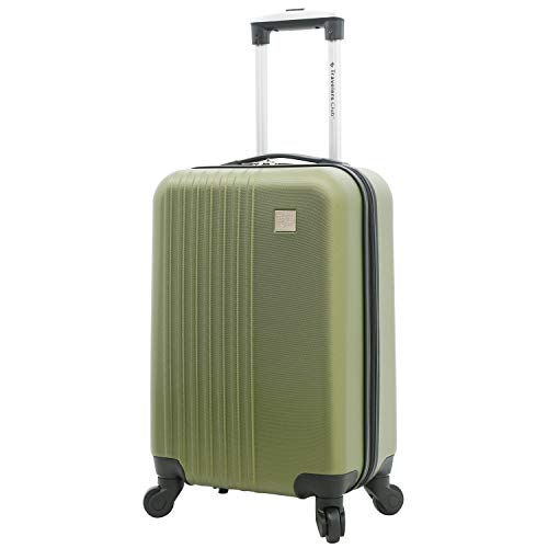 Travelers Club Cosmo Hardside Spinner Luggage, Fern Green, Carry-On 20-Inch