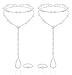 Bellady 2 Pcs Womens Beach Imitation Pearl Barefoot Sandal Foot Jewelry Anklet Chain